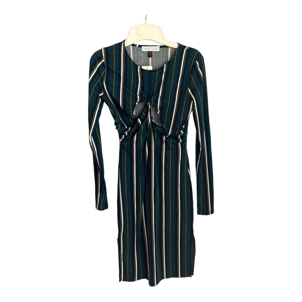 NEW Planet Gold Green Deep Teal Dress Size Small